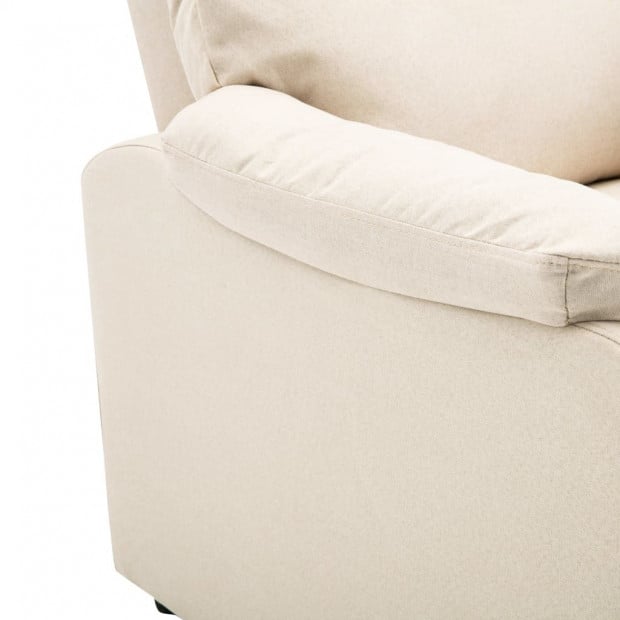 Tv Recliner Cream Fabric Image 10