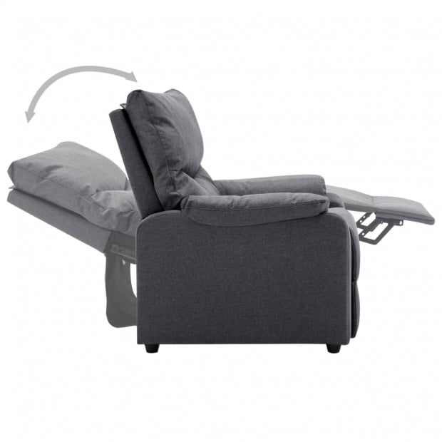 Tv Recliner Dark Grey Fabric Image 8