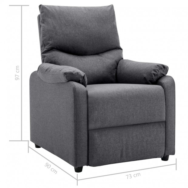 Tv Recliner Dark Grey Fabric Image 11
