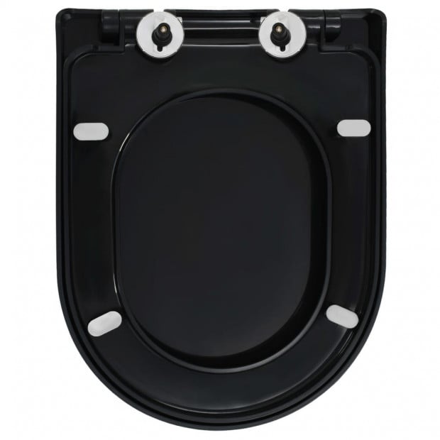 Soft-close Toilet Seat With Quick-release Design Black 46 x 36.5 cm Image 5