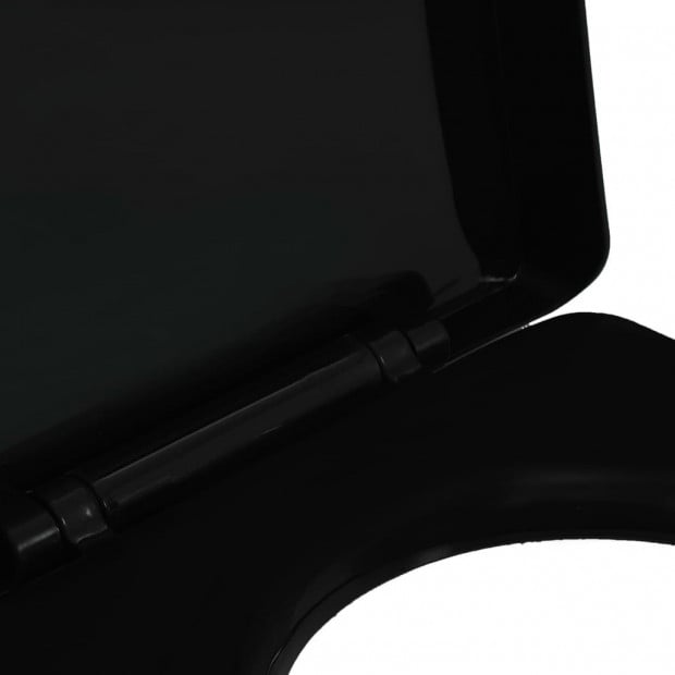 Soft-close Toilet Seat With Quick-release Design Black 46 x 36.5 cm Image 6