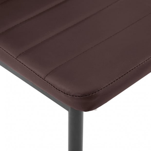 Seven Piece Dining Set Brown Image 11
