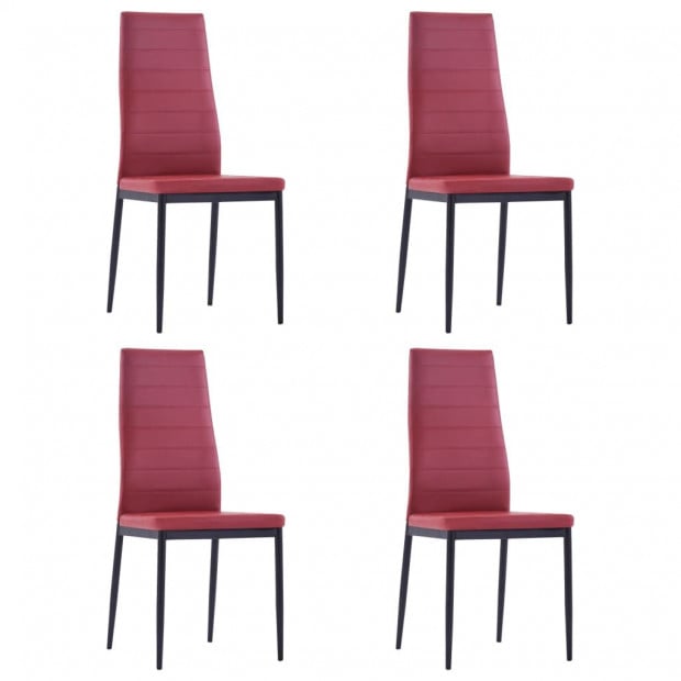 Five Piece Dining Set Wine Red Image 6