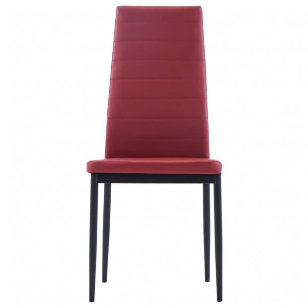 Five Piece Dining Set Wine Red Image 8