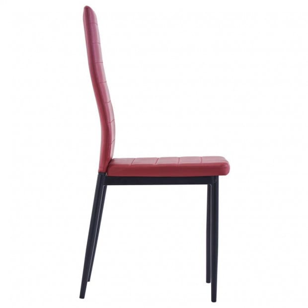 Five Piece Dining Set Wine Red Image 9