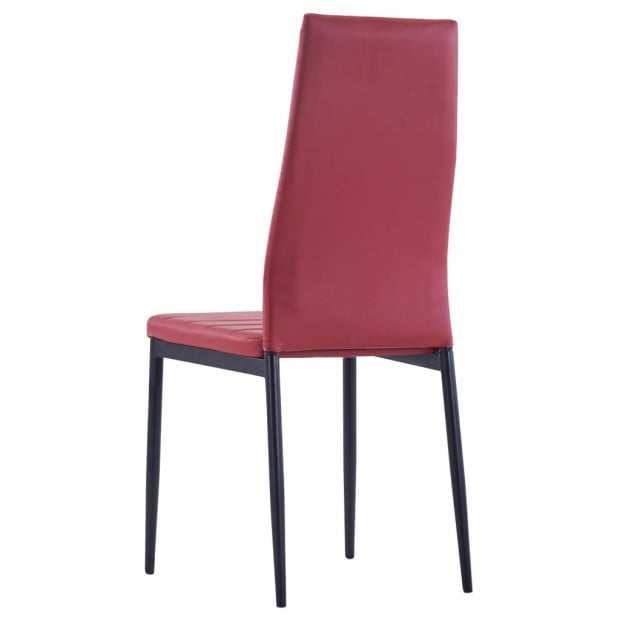 Five Piece Dining Set Wine Red Image 10
