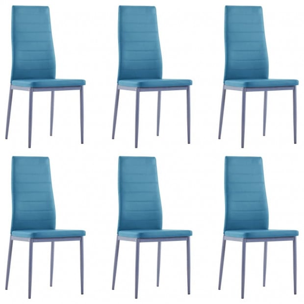 Seven Piece Dining Set Blue Image 6