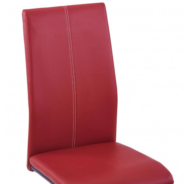 Cantilever Dining Chairs 2 Pcs Red Faux Leather Image 6