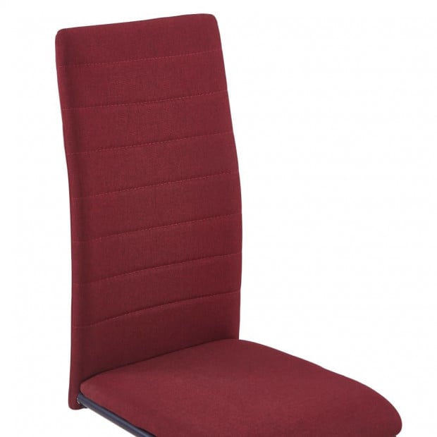 Cantilever Dining Chairs 4 Pcs Wine Fabric Image 7
