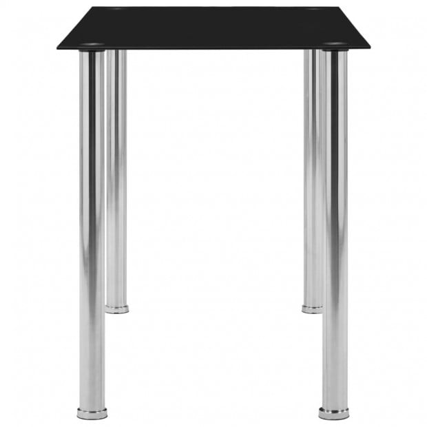 Dining Table Black 120x60x75 Cm Tempered Glass Image 3