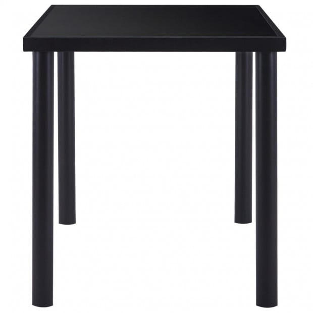 Dining Table Black 140x70x75 Cm Tempered Glass Image 3