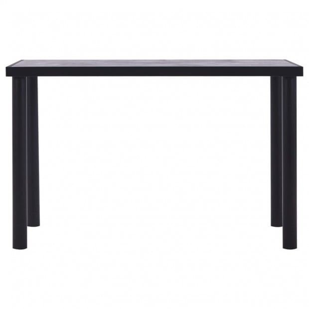 Dining Table Black And Concrete Grey 120x60x75 Cm Mdf Image 2