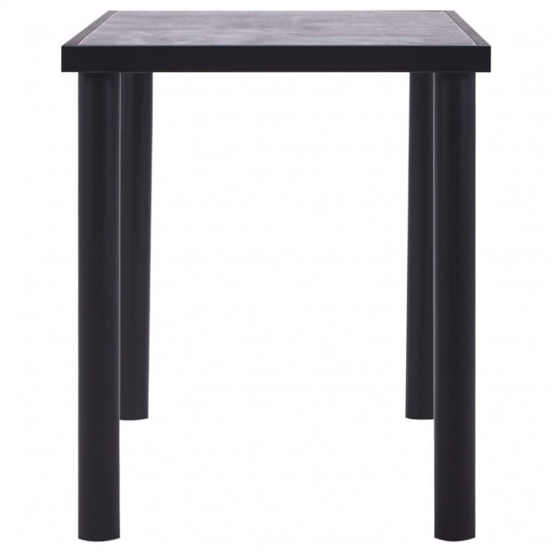 Dining Table Black And Concrete Grey 120x60x75 Cm Mdf Image 3