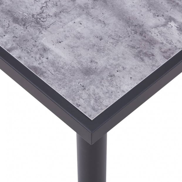 Dining Table Black And Concrete Grey 140x70x75 Cm Mdf Image 4