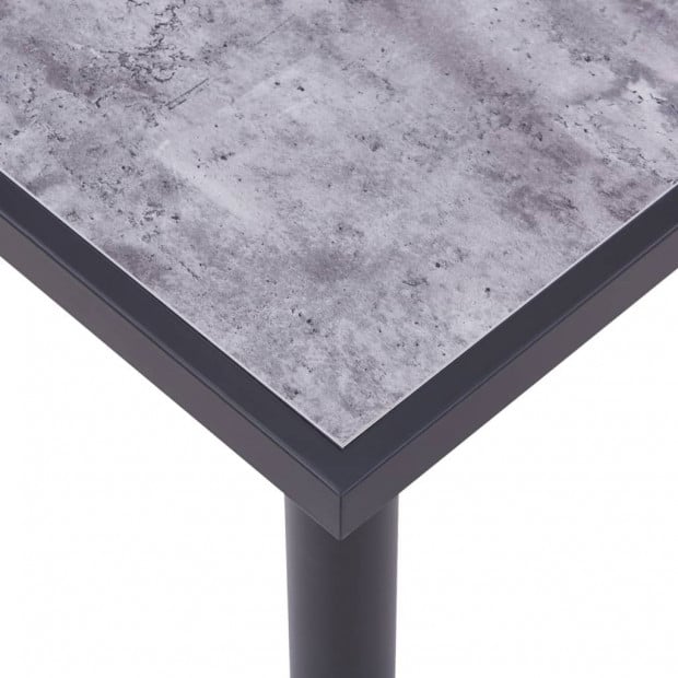 Dining Table Black And Concrete Grey 160x80x75 Cm Mdf Image 4
