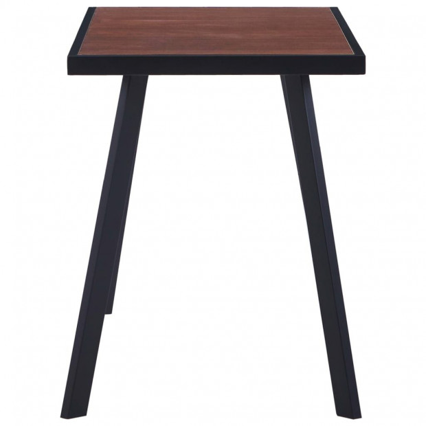 Dining Table Dark Wood And Black 120x60x75 Cm Mdf Image 3
