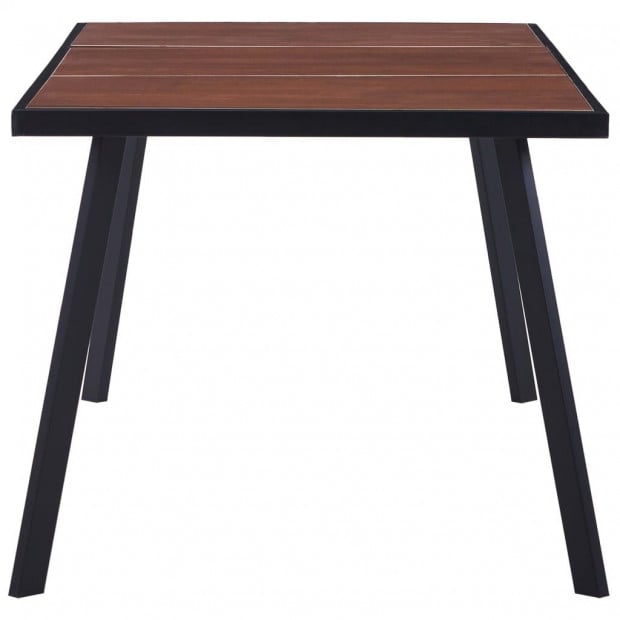 Dining Table Dark Wood And Black 180x90x75 Cm Mdf Image 3