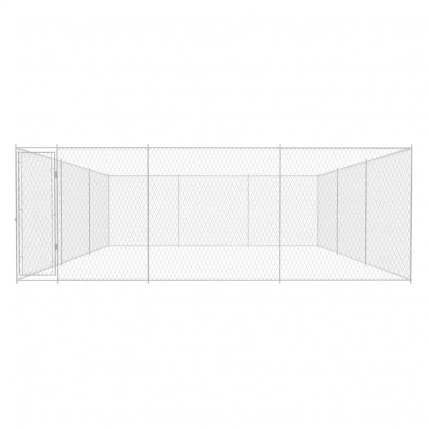 Outdoor Dog Kennel Galvanised Steel 570x570x185 Cm Image 2