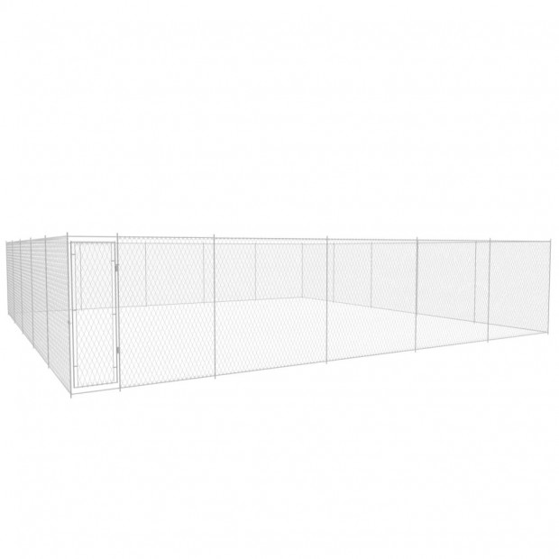 Outdoor Dog Kennel Galvanised Steel 950x950x185 Cm
