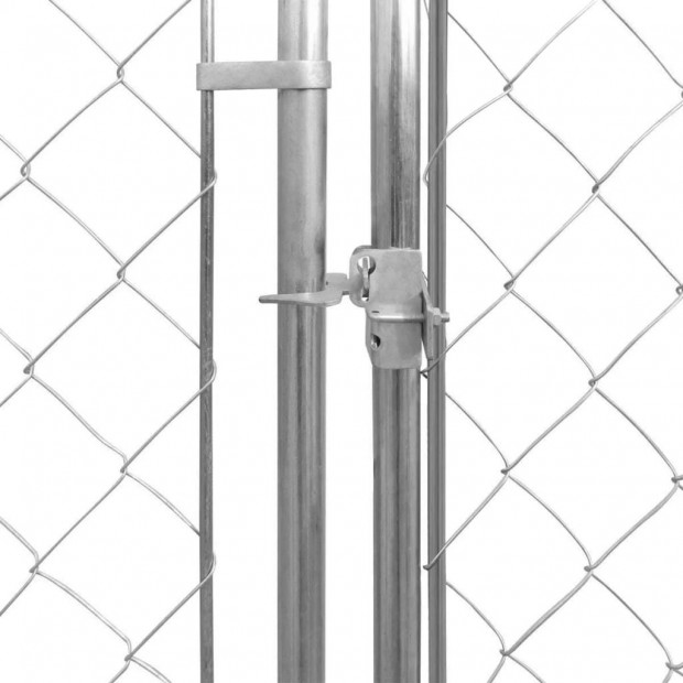 Outdoor Dog Kennel Galvanised Steel 950x950x185 Cm Image 3