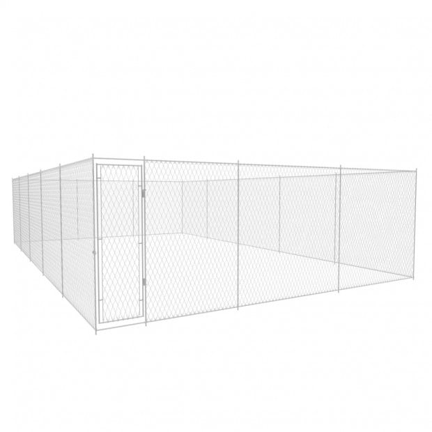Outdoor Dog Kennel Galvanised Steel 950x570x185 Cm