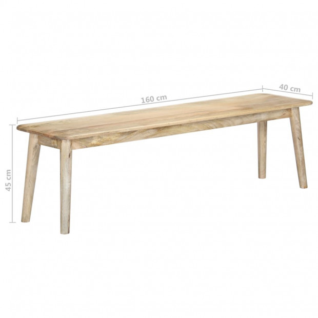 Bench 160 Cm Solid Mango Wood Image 7