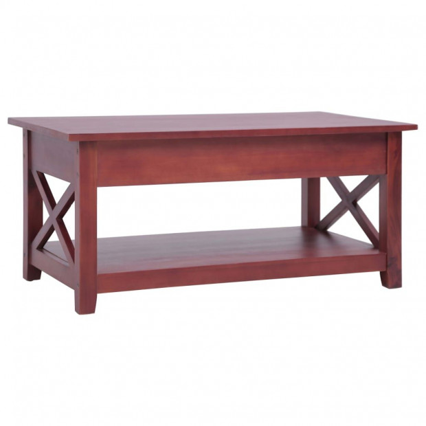 Coffee Table Brown 100x55x46 Cm Solid Mahogany Wood Image 3