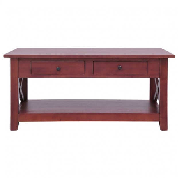 Coffee Table Brown 100x55x46 Cm Solid Mahogany Wood Image 4