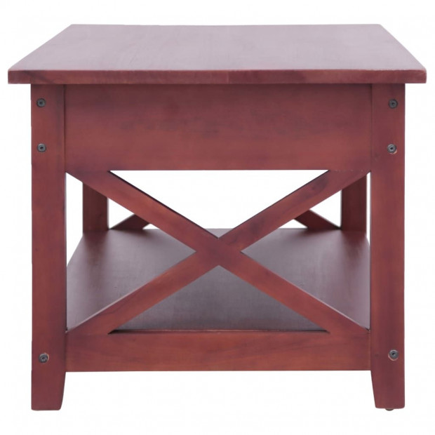Coffee Table Brown 100x55x46 Cm Solid Mahogany Wood Image 5