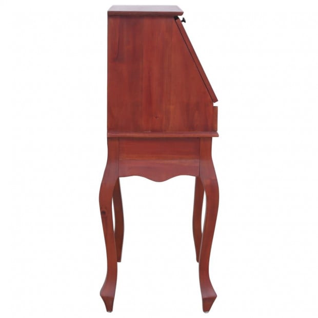 Secretary Desk Brown 78x42x103 Cm Solid Mahogany Wood Image 4
