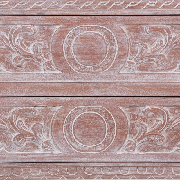 Mahogany Wood Sideboard With 2 Drawers 90x30x60 Cm Solid Image 2