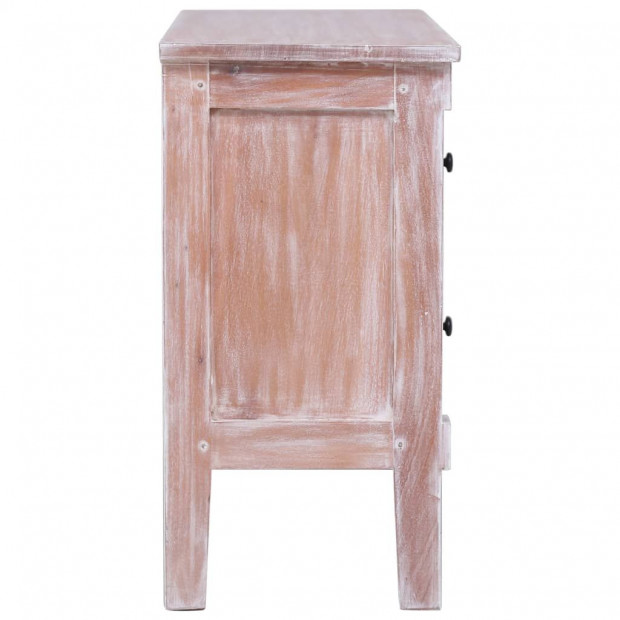Mahogany Wood Sideboard With 2 Drawers 90x30x60 Cm Solid Image 5