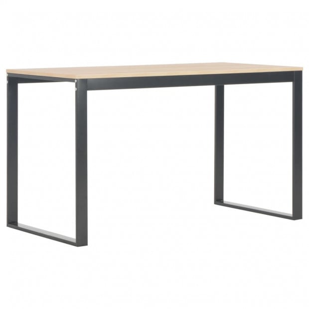 Computer Desk Black And Oak 120x60x73 Cm Image 2