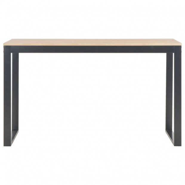 Computer Desk Black And Oak 120x60x73 Cm Image 3