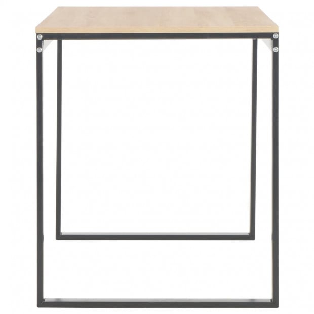 Computer Desk Black And Oak 120x60x73 Cm Image 4