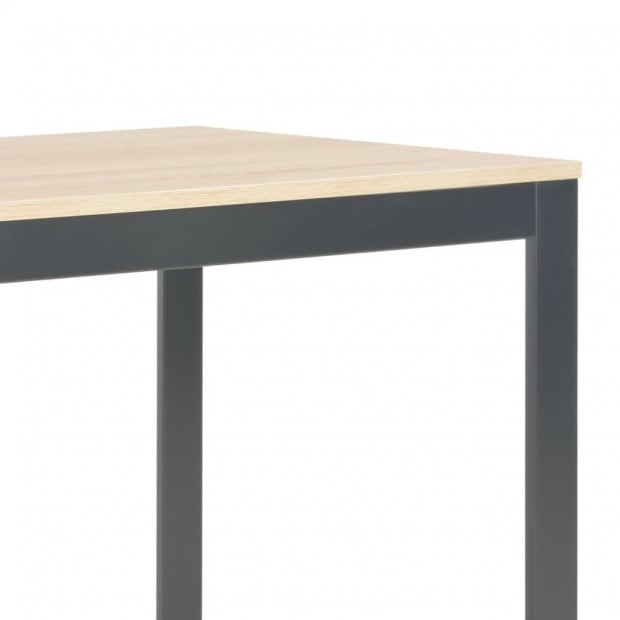 Computer Desk Black And Oak 120x60x73 Cm Image 5
