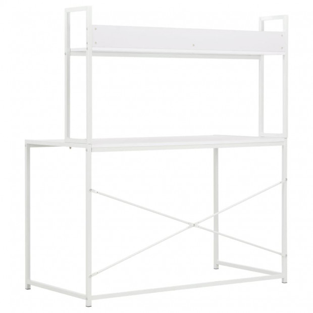 Computer Desk White 120x60x138 Cm Image 4
