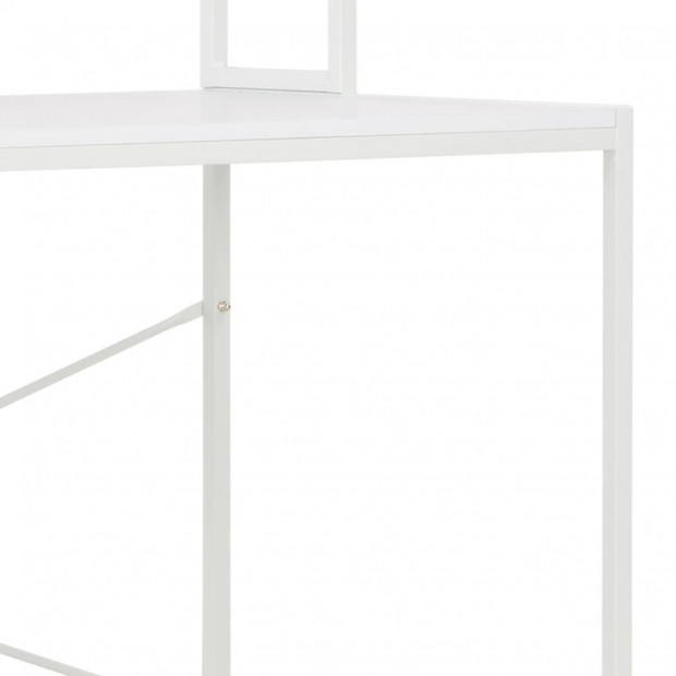 Computer Desk White 120x60x138 Cm Image 7