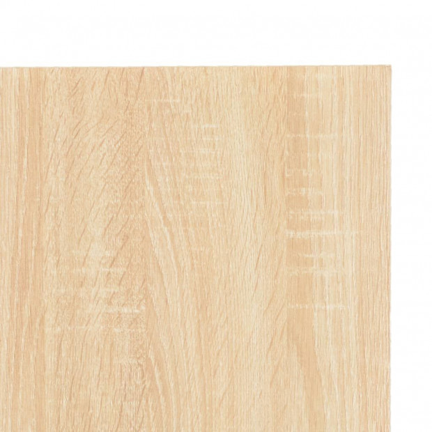 Computer Desk White And Oak 120x60x138 Cm Image 8