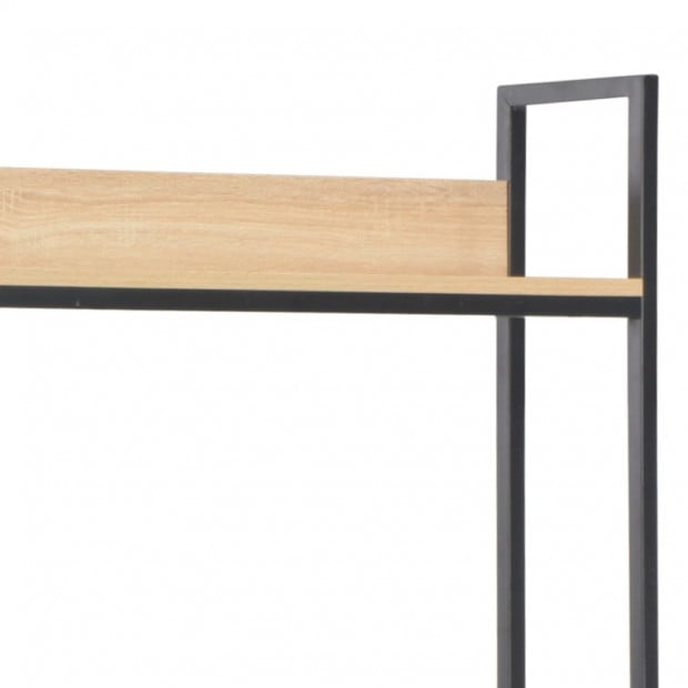 Computer Desk Black And Oak 120x60x138 Cm Image 6
