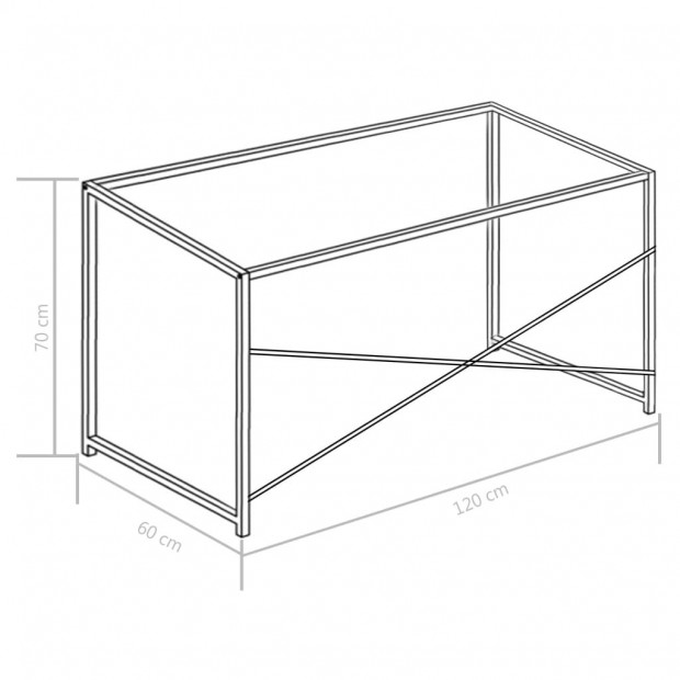 Computer Desk White 120x60x70 Cm Image 8