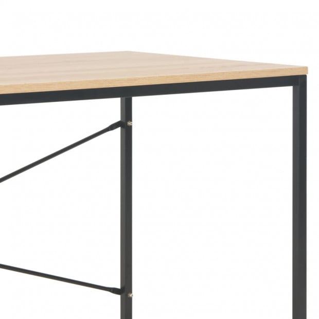 Computer Desk Black And Oak 120x60x70 Cm Image 6