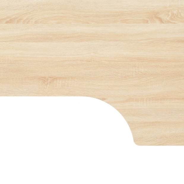 Computer Desk White And Oak 120x72x70 Cm Image 7