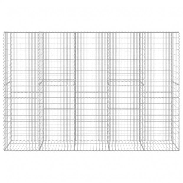 Gabion Wall With Cover Galvanised Steel 300x50x200 Cm Image 3