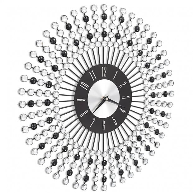Wall Clock Metal 43 Cm Black Image 3
