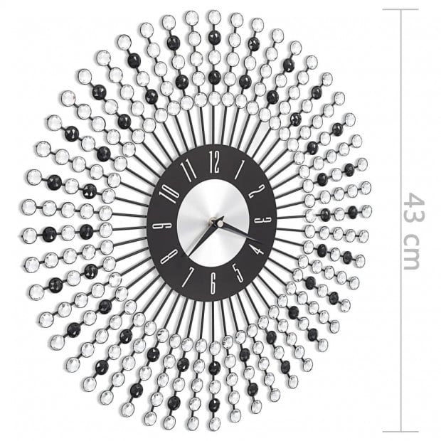 Wall Clock Metal 43 Cm Black Image 7