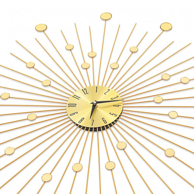 Wall Clock Metal 70 Cm Golden Image 4