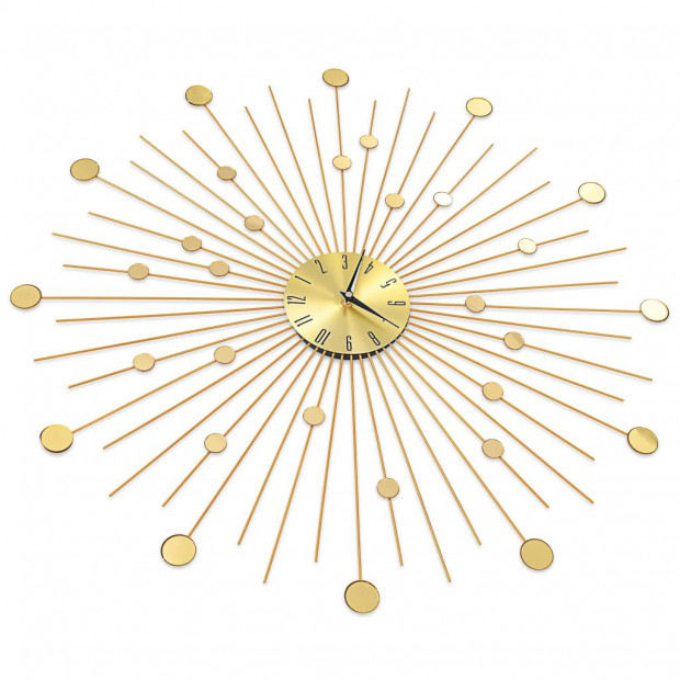 Wall Clock Metal 70 Cm Golden Image 6