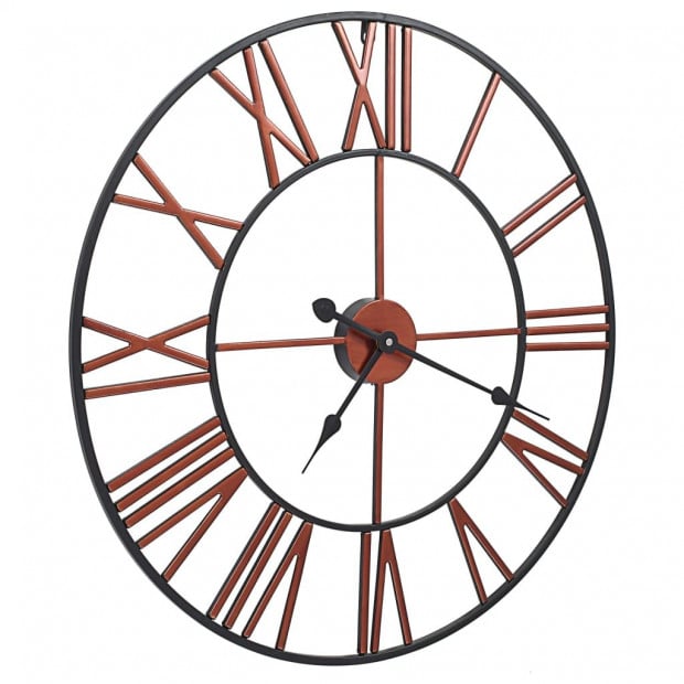 Wall Clock Metal 58 Cm Red Image 3