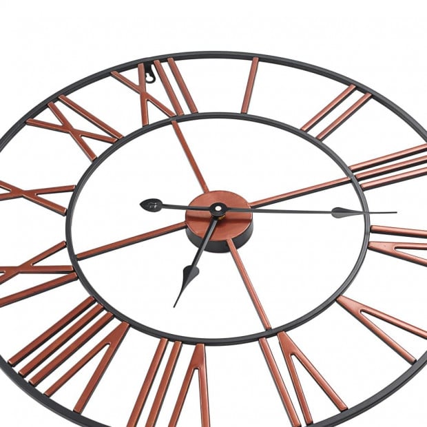 Wall Clock Metal 58 Cm Red Image 5